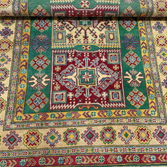 Hand-Knotted Traditional Rug 7 x 5 ft – Geometric Patterns & Rich Colors