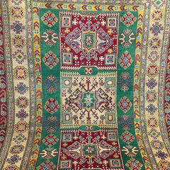 Hand-Knotted Traditional Rug 7 x 5 ft – Geometric Patterns & Rich Colors