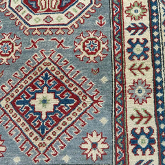 Afghan Kazak 9.5 x 2.7 Runner – Traditional Geometric & Floral Design