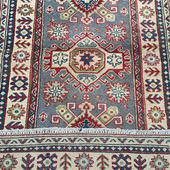 Afghan Kazak 9.5 x 2.7 Runner – Traditional Geometric & Floral Design
