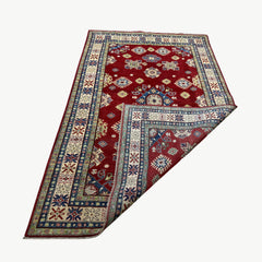 Hand-Knotted 10 x 6.4 Kazak Rug – Traditional Floral & Geometric Design