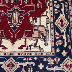 Afghan Kazak 4.8 x 2.8 Rug – Deep Red Field with Tribal Medallion Design
