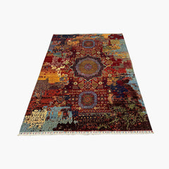 Mumlook 7.5 x 5.6 Wool Rug – Prism Medallions on Mosaic Field