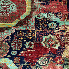 Mumlook 6.7 x 4.9 Revival Rug – Distressed Medallions in Jewel Tone Collage