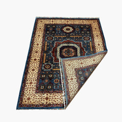 Mumlook 6.3 x 5 Wool Rug – Geometric Medallion Design in Jewel Tones