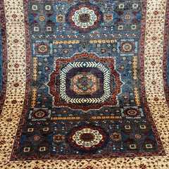 Mumlook 6.3 x 5 Wool Rug – Geometric Medallion Design in Jewel Tones