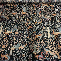 Shekari 11.8 x 9 Wool Rug – Verdant Tree of Life with Majestic Birds