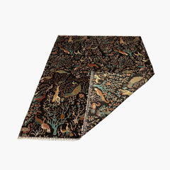 Shekari 9.8 x 8.2 Wool Rug – Tree of Life with Majestic Birds on Deep Forest Green