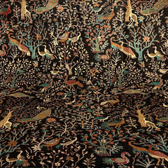 Shekari 9.8 x 8.2 Wool Rug – Tree of Life with Majestic Birds on Deep Forest Green